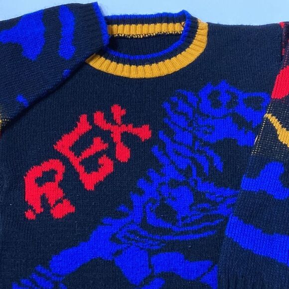 Vintage 80s REX Dinosaur Boys Sweater Size (5-6)Aproximadamente - Picture 4 of 11